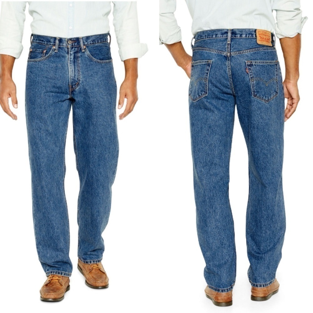 New Levi’s 38x32 Men's 550 Relaxed Fit Medium Stonewash Jeans - Denim